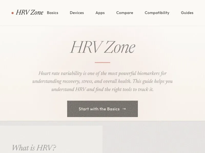 HRV Zone - heart rate variability tracking and wellness insights
