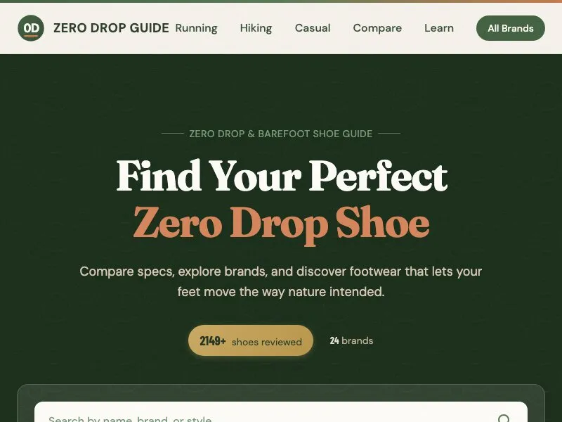 Zero Drop Guide - find minimalist and barefoot running shoes